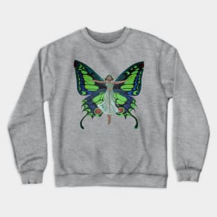 Jazz Age Showgirl Flapper Butterfly Wings Cut Out Crewneck Sweatshirt